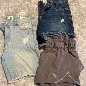 Denim Shorts and Gray running short Set